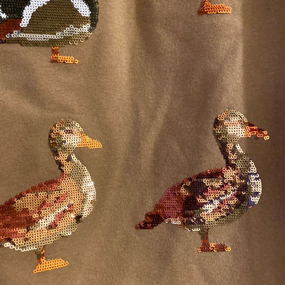 QUEEN OF SPARKLES Brown Duck Print Joggers - Picture 3 of 3